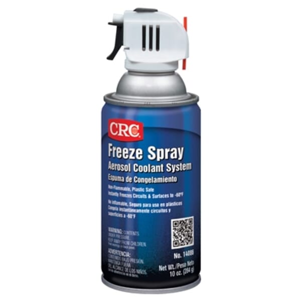 CRC 14086 Non-Flammable Freeze Spray, 12 oz Aerosol Can with Trigger, Faint Ethereal Odor/Scent, Clear, Liquified Gas Form