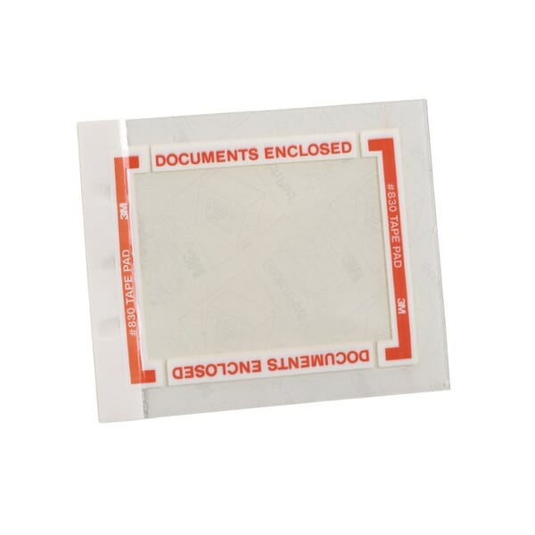 Scotch 7000051809 Pre-Cut Pouch Tape Sheet, 6 in L x 5 in W, Polypropylene, Clear/Orange