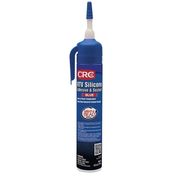 CRC 14057 Heavy Duty Non-Flammable RTV Silicone Sealant, 8 oz Tube, Blue, Silicone Base