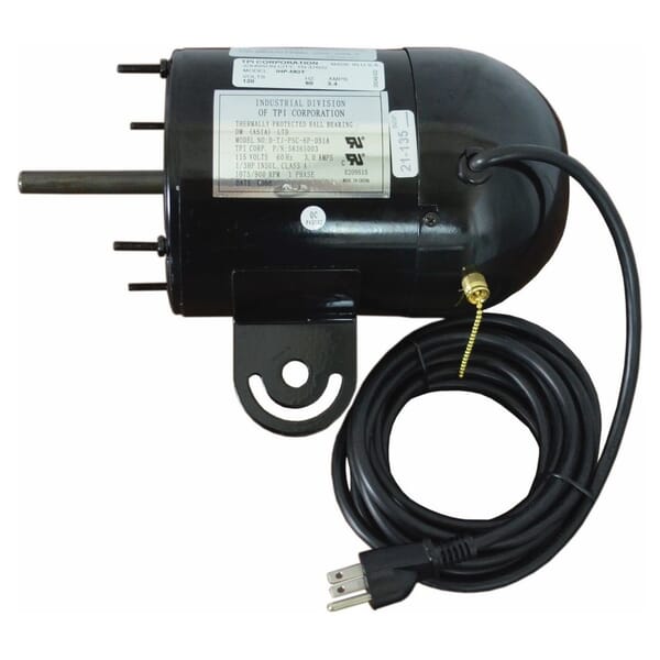 TPI IHPMOT 1-Phase High Performance Fan Motor, 120 VAC, 1/4 hp, 1/2 in Dia, Import