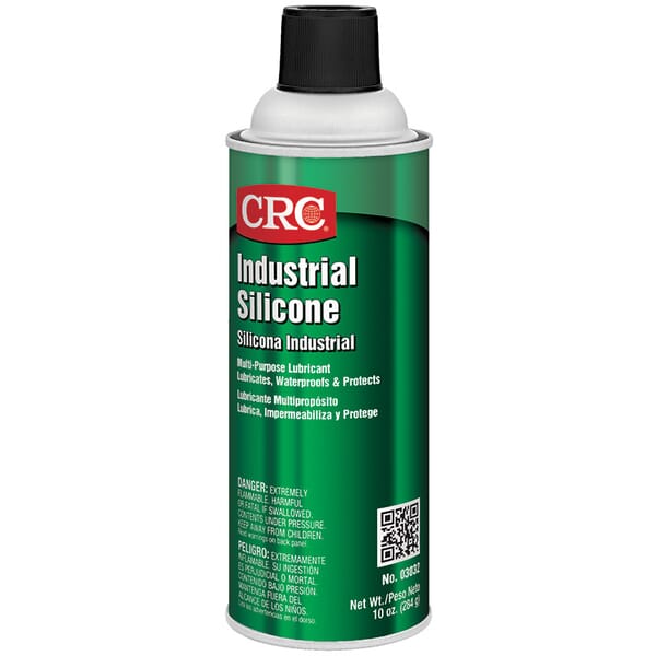 CRC 03032 Dry Film Extremely Flammable Industrial Multi-Purpose Silicone Lubricant, 16 oz Aerosol Can, Liquid Form, Clear/Water White, 400 deg F