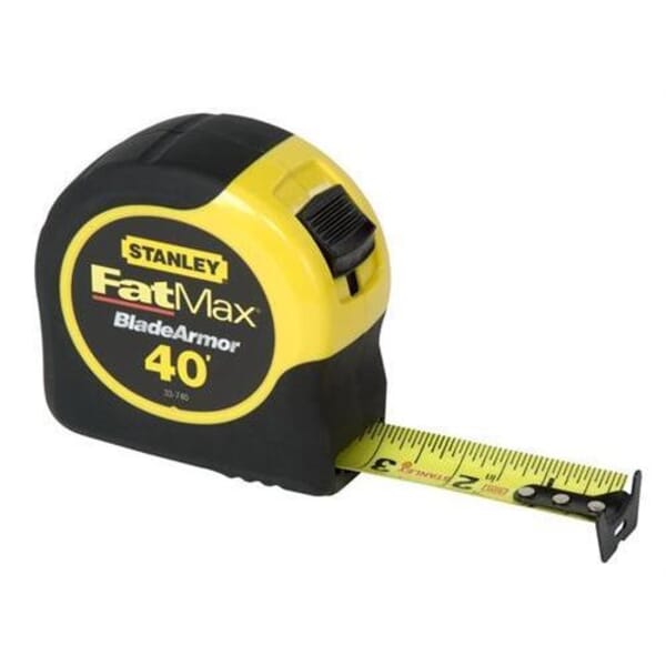 Stanley 33-740 Classic Tape Rule, 40 ft L Blade x 1-1/4 in W Blade, Mylar Polyester Film Blade