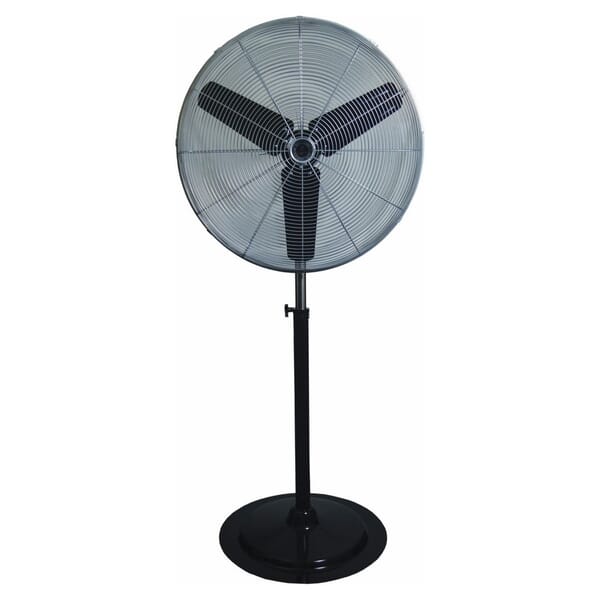 TPI CACU24PO 1-Phase Standard Oscillating Fan, 24 in Blade, 3200 cfm High, 3000 cfm Medium, 2800 cfm Low Flow Rate, 120 VAC, 1.1/1.15/1.45 A, Import