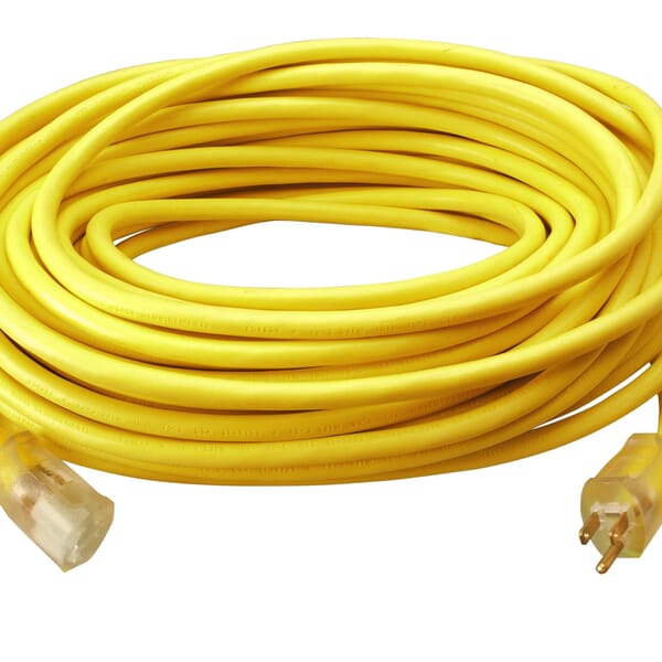 Southwire 2588SW0002 Type SJTW Extension Cord, 15 A at 125 VAC, 50 ft L Cord, 3 Conductors