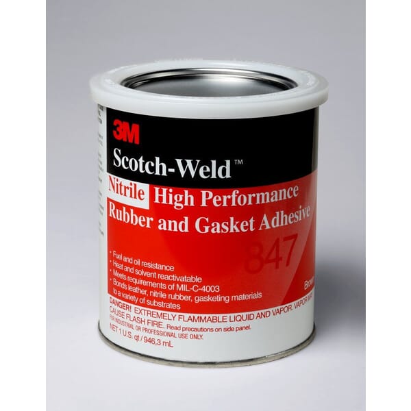 3M 7000042735 High Performance Rubber and Gasket Adhesive, 1 qt Container Can Container