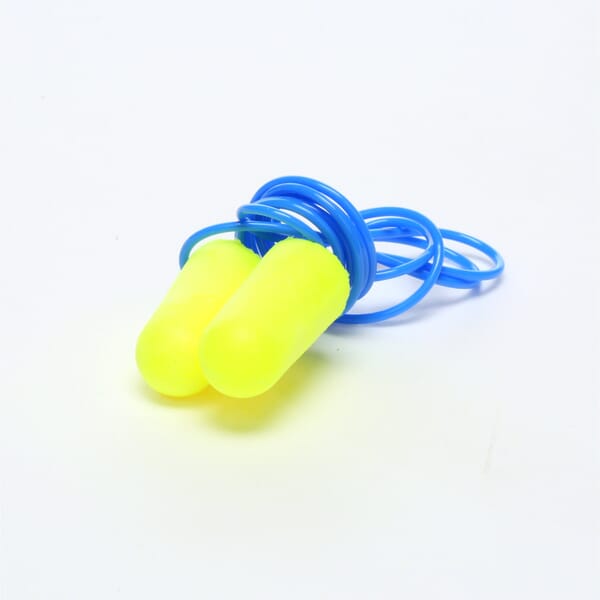 E-A-Rsoft 7000002306 Neons Corded Earplugs, 33 dB Noise Reduction, Tapered Shape, CSA Class AL, Disposable, Corded Design