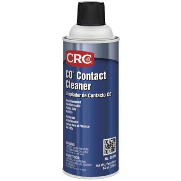 CRC 02016 CO Non-Flammable Contact Cleaner, 16 oz Aerosol Can, Faint Sweetish Odor/Scent, Clear, Volatile Liquid Form
