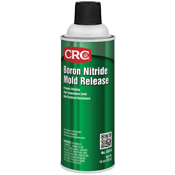 CRC 03310 Parcel Glide Dry Film Extremely Flammable Boron Nitride Mold Release, 16 oz Aerosol Can, Liquid Form, Cloudy White, Up to 800 deg F