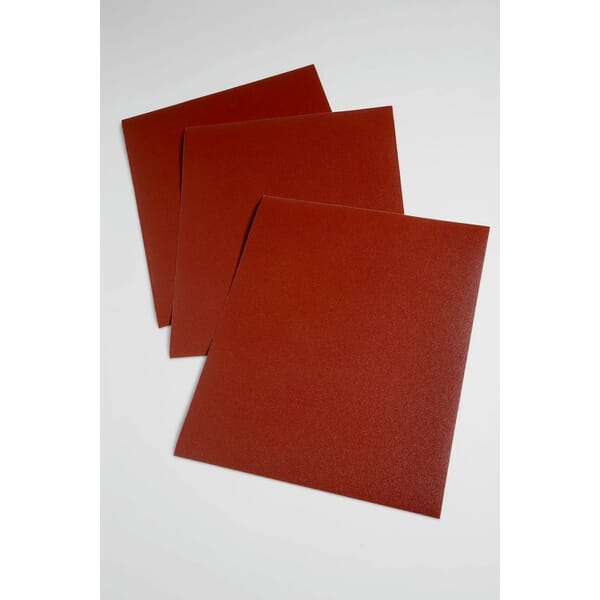 3M 7000000356 314D Cloth Sheet, 11 in L x 9 in W, P180 Grit, Very Fine Grade, Aluminum Oxide Abrasive, Cloth Backing