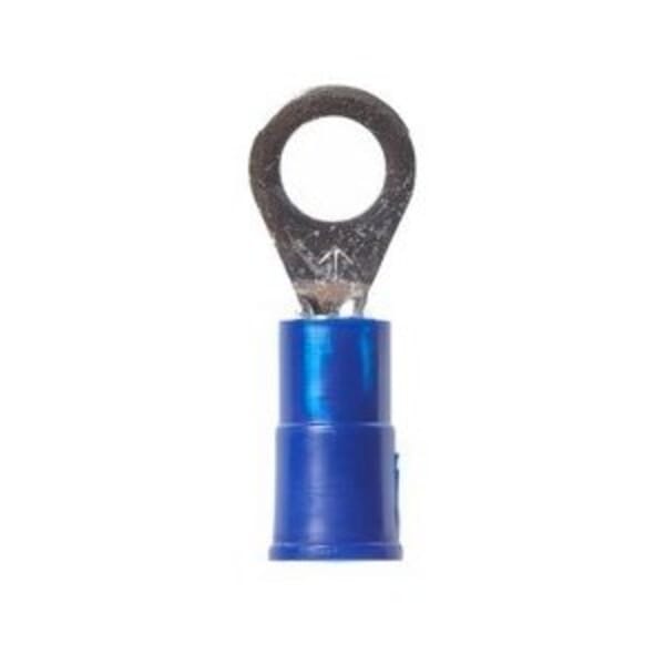 Highland 7000133676 Insulated Terminal, 16 to 14 AWG Conductor, 0.9 in L, Butted Seam Barrel, Vinyl, Blue