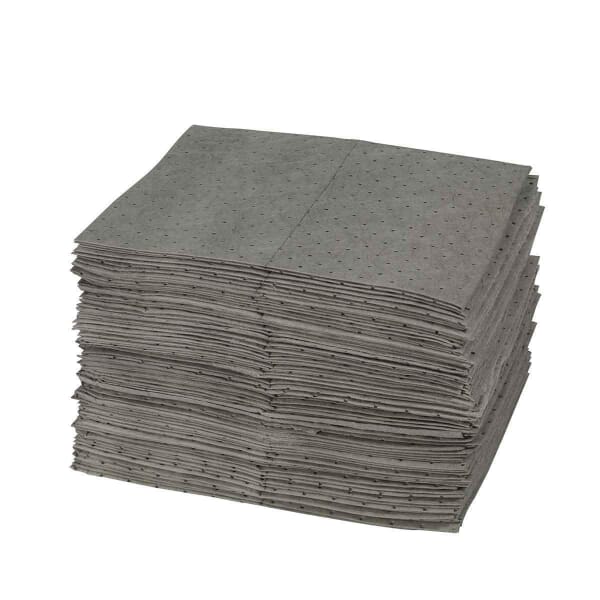 SPC GP GP300 Enhanced Mediumweight Perforated Absorbent Pad, 19 in L x 15 in W x 1 ply THK, 25 gal Absorption, Meltblown Polypropylene
