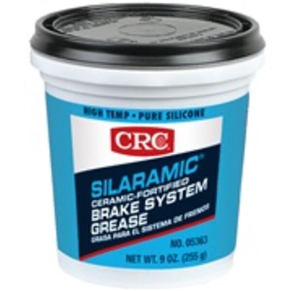 CRC 05363 Silaramic Dry Film Non-Flammable Brake System Grease With Brush, 9 oz Tub, Mild Petroleum Odor/Scent, Off-White, Semi-Solid Grease Form redirect to product page
