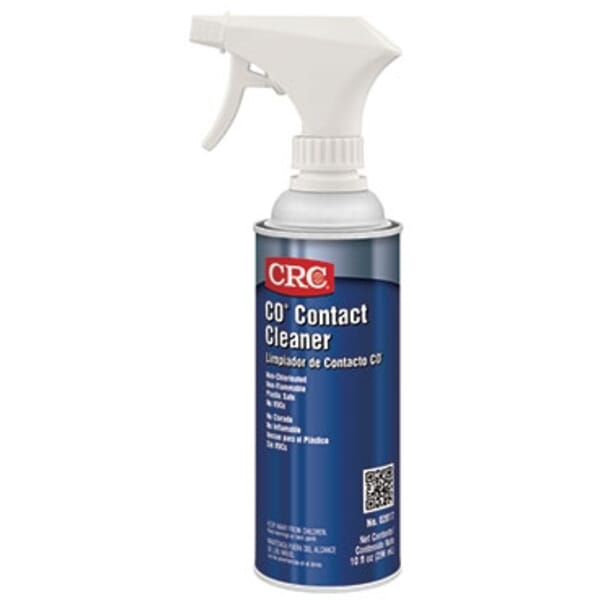 CRC 02017 CO Non-Flammable Contact Cleaner, 16 oz Can, Faint Sweetish Odor/Scent, Clear, Volatile Liquid Form