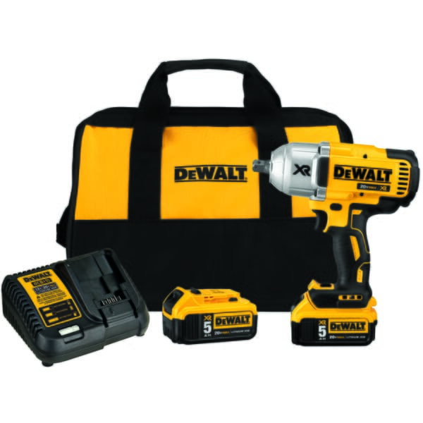 DeWALT 20V MAX* MATRIX XR DCF899P2 Compact Cordless Impact Wrench Kit, 1/2 in Straight Drive, 700 ft-lb Torque, 20 VDC, 8-13/16 in OAL