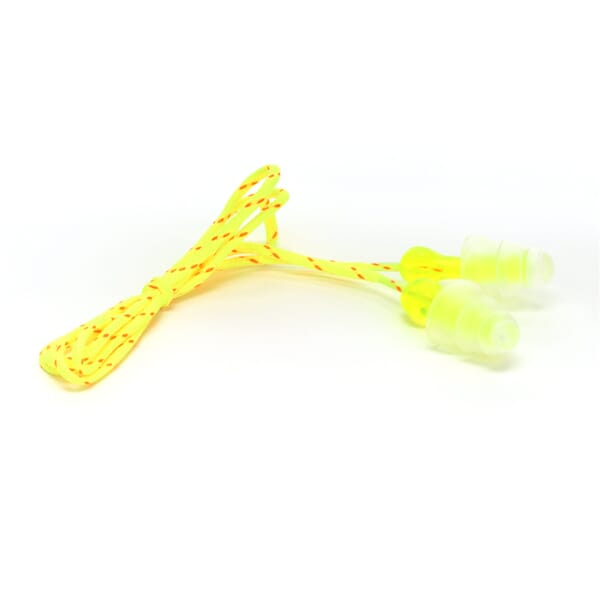 3M 7000052724 Corded Earplugs, 26 dB Noise Reduction, Flanged Shape, ANSI S3.19-1974, Reusable, Corded Design