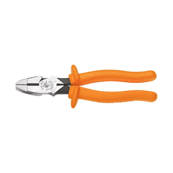 Klein D2000-9NE-INS Heavy Duty New England Nose Cutting Plier, 1-3/8 in Nominal, 1.594 in L x 1.313 in W x 5/8 in THK Jaw Steel Jaw Knurled Jaw, 9.68 in OAL, ASTM Specified