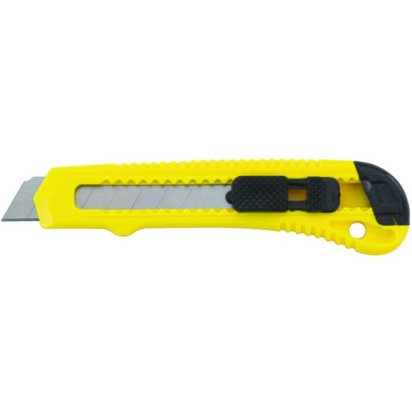 Stanley Quick-Point 10-143P Light Duty Utility Knife, 18 mm W Retractable/Single Edge/Snap-Off Blade, 1 Blade Included, Carbon Steel Blade, 18 mm OAL