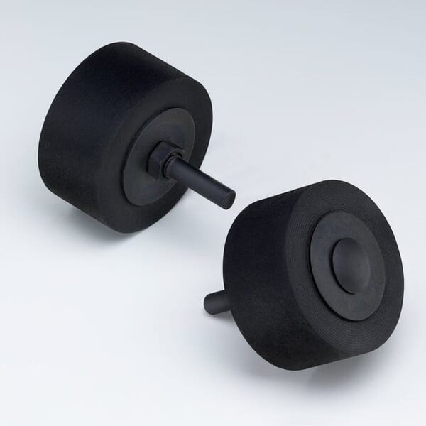 3M 7000045789 Rubber Cushion Polishing Wheel, 2 in Dia Wheel x 1 in THK Wheel, 1/4 in Center Hole