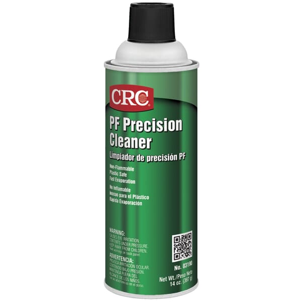 CRC 03190 PF Non-Flammable Precision Cleaner, 16 oz Aerosol Can, Faint Ethereal Odor/Scent, Colorless, Liquid Form