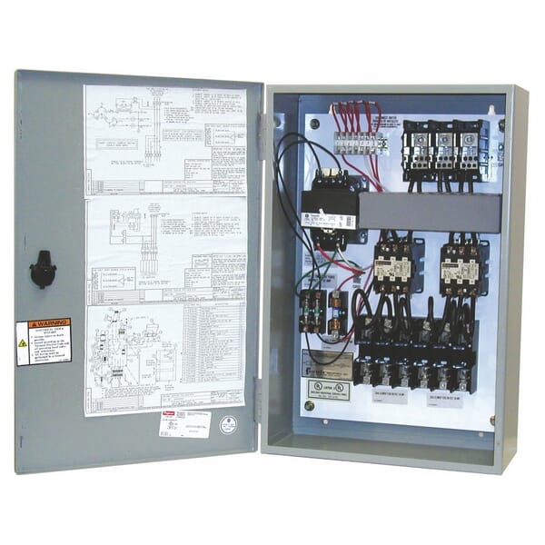 TPI FPC8210 Pre-Wired Standard Contactor Panel, 208 VAC, 50 A, 3 Phase