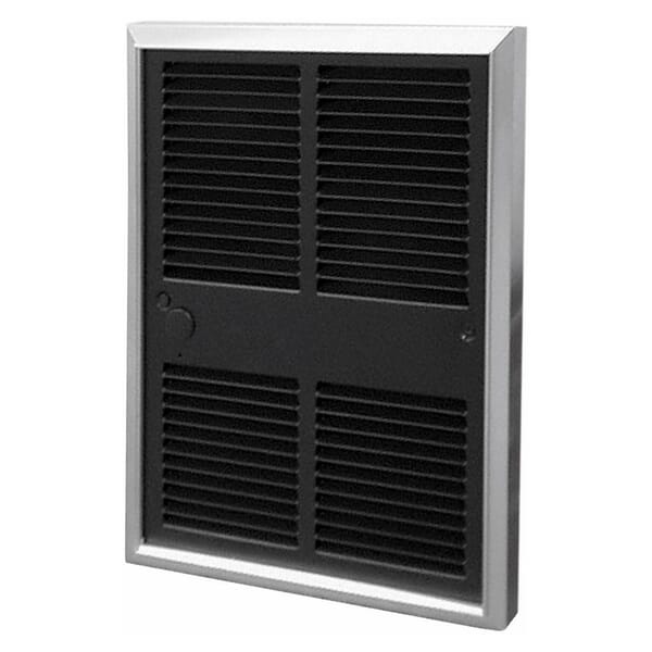 TPI E3055T2DWB 3000 1-Phase Fan Forced Midsized Standard Wall Heater With In-Built Double Pole Tamperproof Thermostat, 5120 Btu/hr Capacity, 120 VAC, 0.75/1.5 kW Power Rating