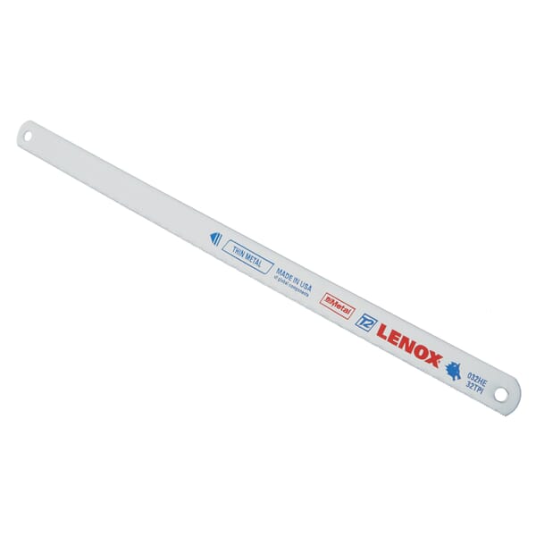 Lenox 20112032HE Hacksaw Blade, 1/2 in W x 10 in L Blade, HSS Cutting Edge, 32 TPI, Bi-Metal Blade