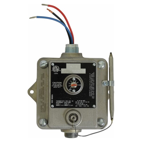TPI HLT1 HLT Thermostat, 1-Pole Heat/Cool Thermostat, 40 to 110 deg F Control