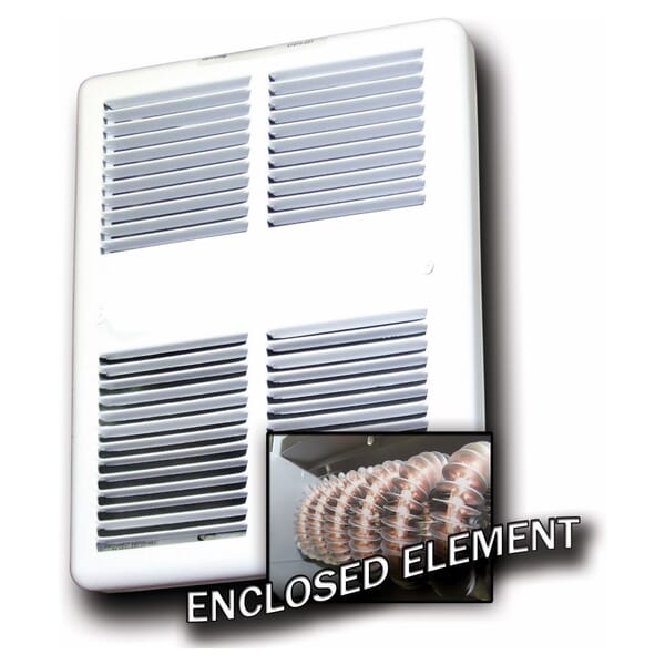 TPI E3210RPW 3200 1-Phase Fan Forced Heater With Wall Box, 1 kW, 120 VAC