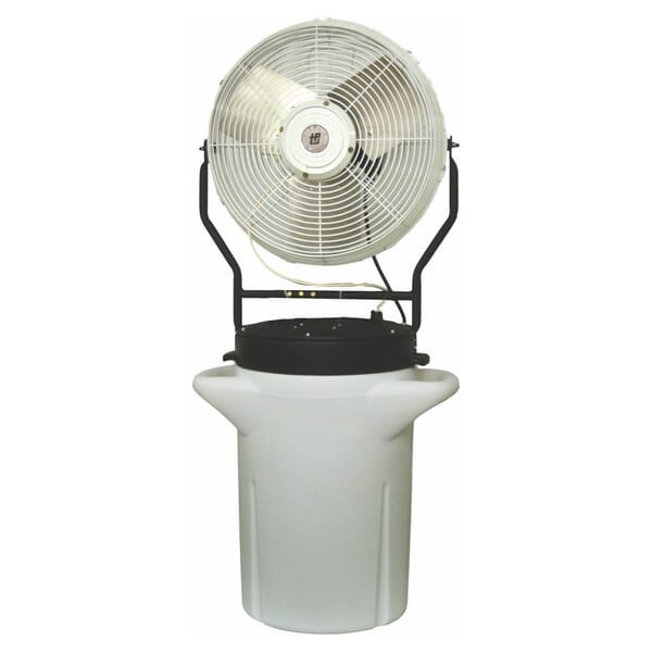 TPI PM18S 1-Phase Portable Self-Contained Hand Carry Power Misting Fan, 18 in, 5750 cfm Flow Rate, 120 VAC, 2.2 A, Domestic