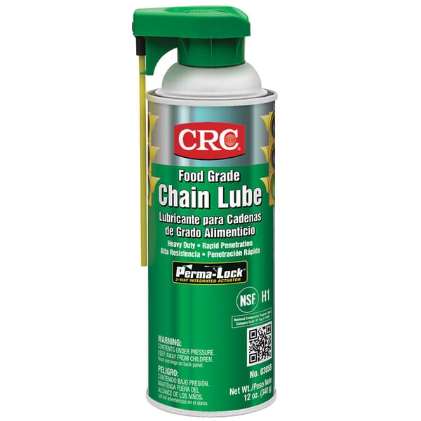 CRC 03055 Non-Flammable Oil Chain Lubricant With Perma-Lock, 16 oz Aerosol Can, Liquid, Clear/Water White, 0.874