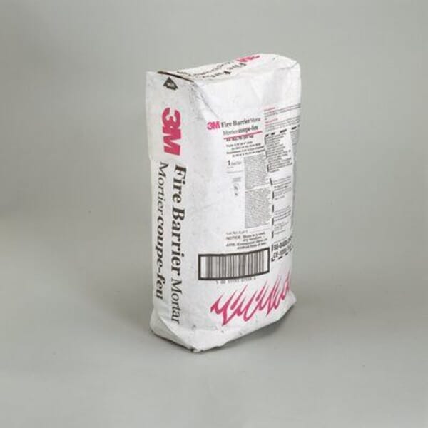 3M 7000031967 Lightweight Fire Barrier Mortar, Bag Container, Composition: Mineral Salt, Silicate Mineral, Acid, Quartz Silica, Calcium Carbonate, 3 hr Fire Rating, Off-White with Dark Flecks