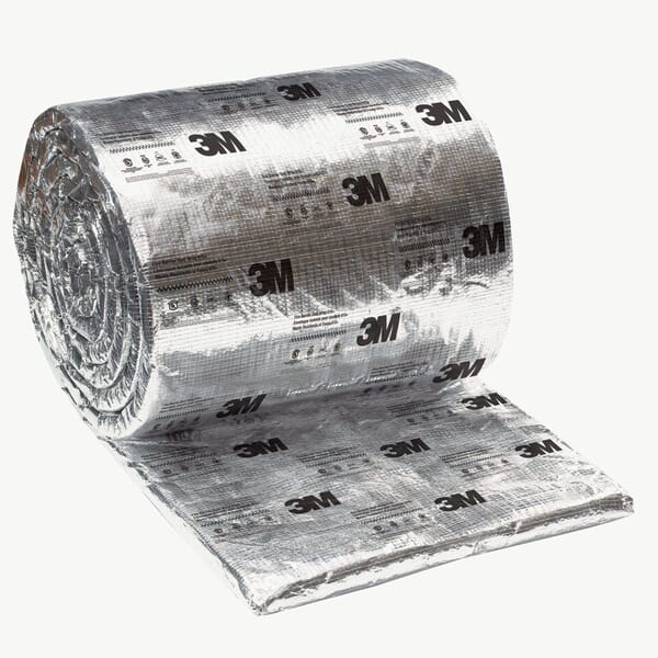 3M 7100004463 Flexible Lightweight Duct Wrap, 25 ft L x 48 in W, 2 hr Fire Rating, Vitreous Spun Fiber, ASTM E 2336, ASTM E 814