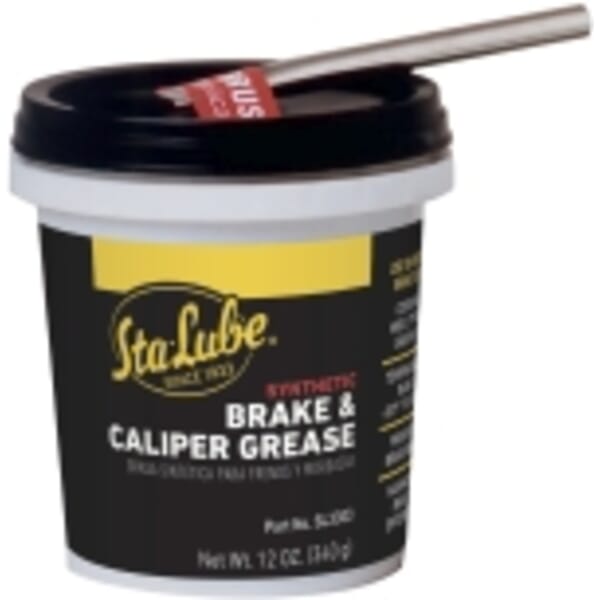 Sta-Lube SL3303 Non-Flammable Synthetic Brake and Caliper Grease With Brush, 12 oz Tub, Semi-Solid Grease, Black, Faint/Mild