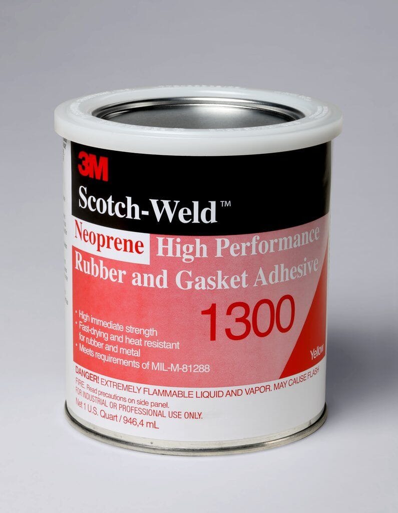 3M 7100025171 High Performance High Strength Low Viscosity Rubber and Gasket Adhesive, 1 qt Container Can Container