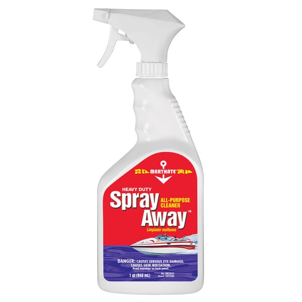 MaryKate MK2832 Spray Away Non-Flammable Water Based All Purpose Cleaner, 1 qt Spray Bottle, Glycol Ether Odor/Scent, Blue/Green, Liquid Form