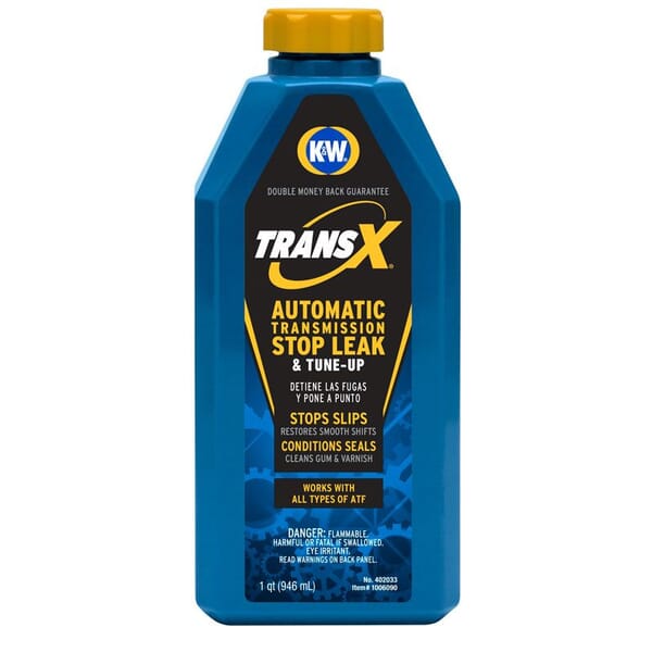 K&W Trans-X 402033x6 Automatic Transmission Slip-Stop and Leak Fix, 1 qt Bottle, Liquid, Red, Mild Petroleum