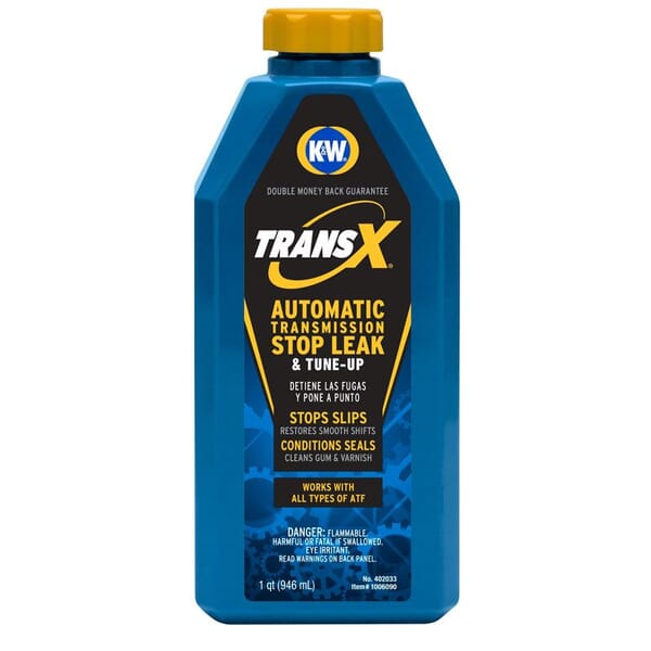 K&W Trans-X 402033X6 Automatic Transmission Slip-Stop and Leak Fix, 1 qt Bottle, Liquid, Red, Mild Petroleum