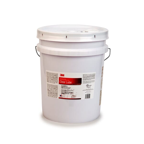 3M 7010349664 WLC Water Based Wire Pulling Lubricant, 5 gal Container Pail Container, Gel Form, Clear Glass, Specific Gravity: 1.01