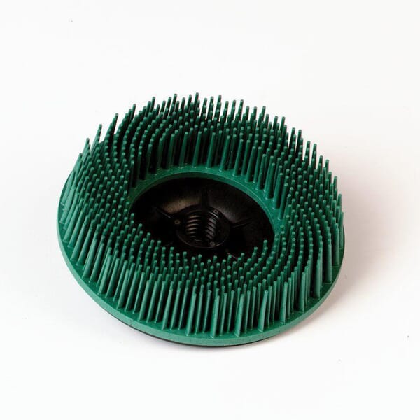 3M 7100138173 Flexible Straight Threaded Bristle Disc, 4-1/2 in Dia Brush, 5/8 in Center Hole, Ceramic Fill
