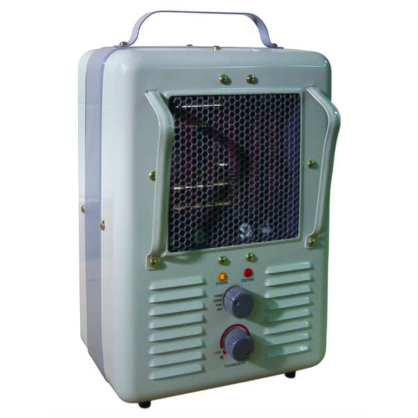 TPI 188TASA 1-Phase Fan Forced Milk-House Style Standard Portable Electric Heater, 5120 Btu/hr Capacity, 120 VAC, 1.5/1.3 kW