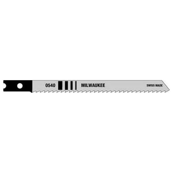 Milwaukee 48-42-0540 General Purpose Heavy Duty Jig Saw Blade, 4 in L x 9/32 in W, 10 TPI, High Carbon Steel Cutting Edge, High Carbon Steel Body