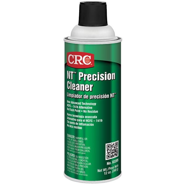 CRC 03205 NT Non-Flammable Precision Cleaner, 16 oz Aerosol Can, Faint Ethereal Odor/Scent, Clear Colorless, Liquid Form