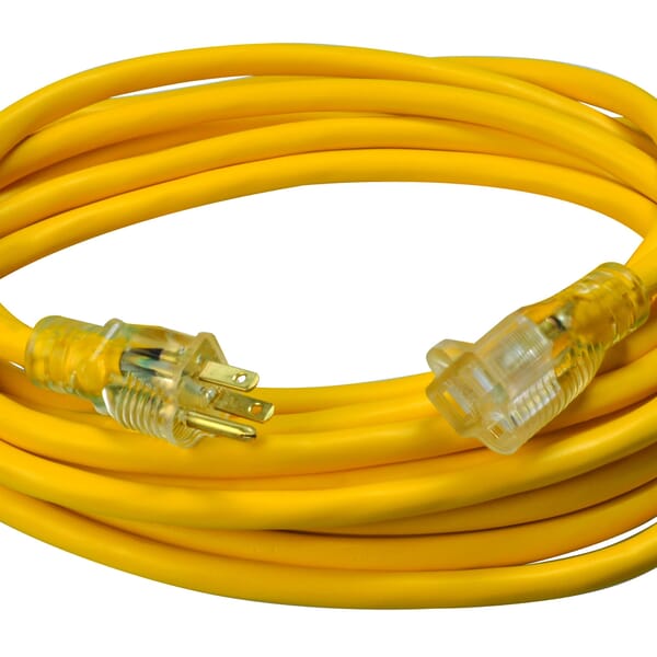 Southwire 2587SW8802 Type SJTW Extension Cord, 15 A at 125 VAC, 25 ft L Cord, 3 Conductors