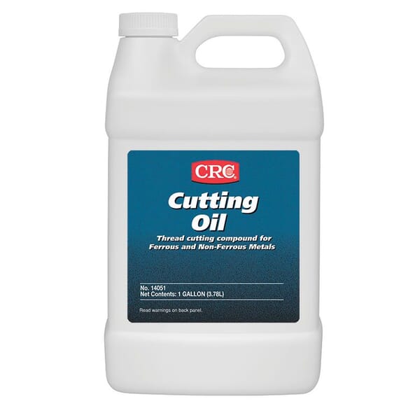 CRC 14051 Non-Drying Non-Flammable Sulfur Free Thread Cutting Oil Lubricant, 1 gal Bottle, Faint Petroleum, Liquid, Brown