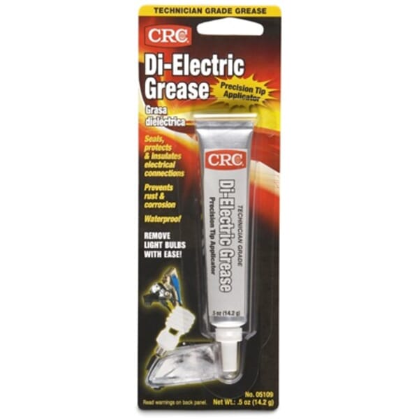 CRC 05109 Non-Flammable Dielectric Grease With Precision Tip Applicator, 0.5 oz Tube, Grease, Translucent White, 570 deg F