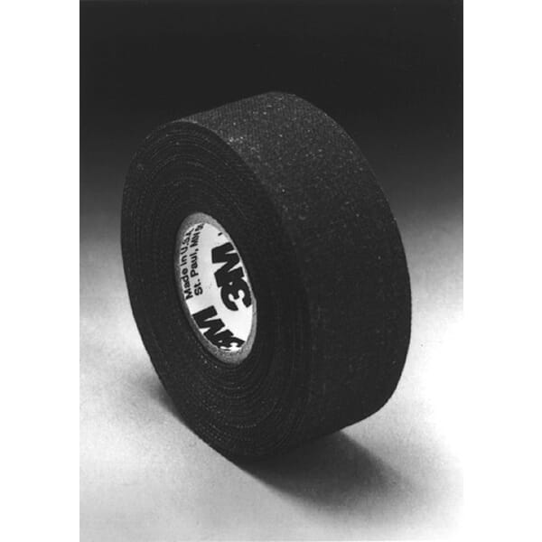 3M 7000089976 Cloth Tape, 30 ft L x 1 in W, Acrylic Glass Adhesive, Cotton Cloth Backing, Black