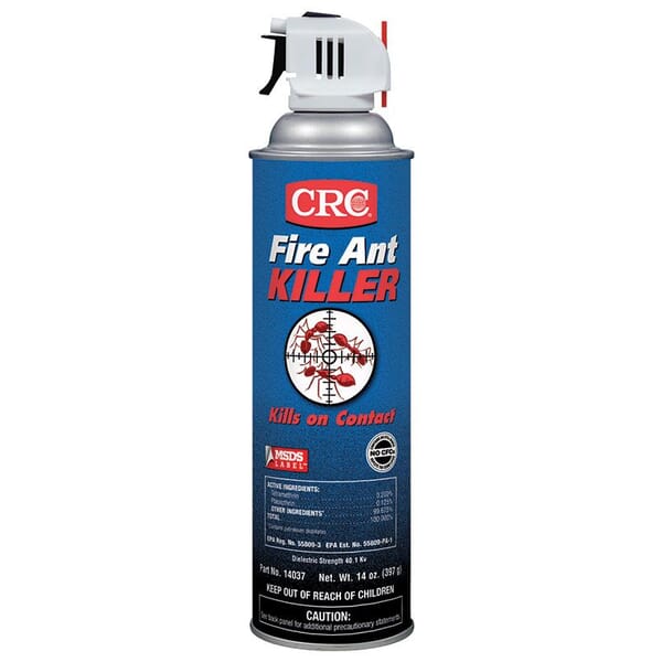 CRC 14037 Flammable Fire Ant Killer, 20 oz Aerosol Can, Liquid Form, Clear, Petroleum Odor/Scent
