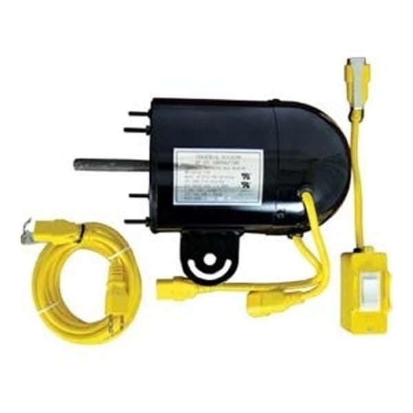 TPI R2MOT 1-Phase Fan Motor With Drop Down Remote Switch, 120 VAC, 1/3 hp, 1/2 in Dia, Import