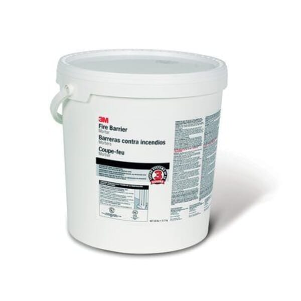 3M 7000031968 Lightweight Fire Barrier Mortar, Pail Container, Composition: Mineral Salt, Silicate Mineral, Acid, Quartz Silica, Calcium Carbonate, 3 hr Fire Rating, Off-White with Dark Flecks, 180 deg F