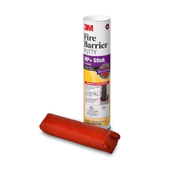 3M 7000059397 Moldable Fire Barrier Putty Stix, Dark Red, <250 g/L VOC
